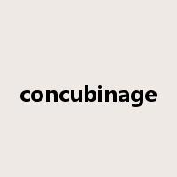 concubinage是什么意思
