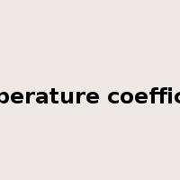 temperature coefficient是什么意思