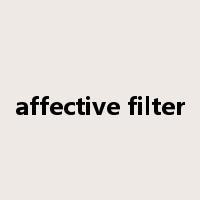 affective filter是什么意思