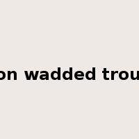 cotton wadded trousers是什么意思