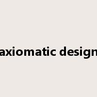 axiomatic design是什么意思