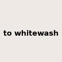 to whitewash是什么意思