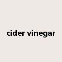 cider vinegar是什么意思