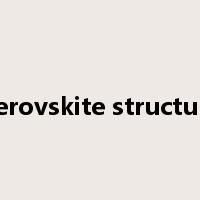 perovskite structure是什么意思