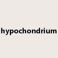 hypochondrium是什么意思