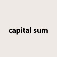 capital sum是什么意思
