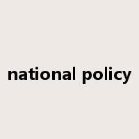 national policy是什么意思