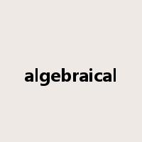 algebraical是什么意思