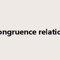 congruence relation是什么意思