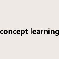 concept learning是什么意思