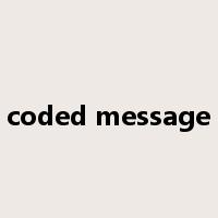 coded message是什么意思