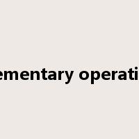 elementary operation是什么意思
