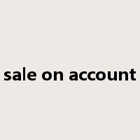 sale on account是什么意思