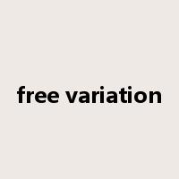 free variation是什么意思