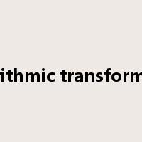 Logarithmic transformation是什么意思