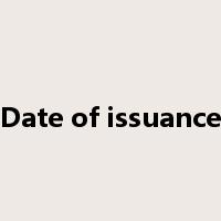 Date of issuance是什么意思