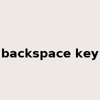 backspace key是什么意思