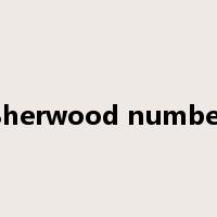 Sherwood number是什么意思
