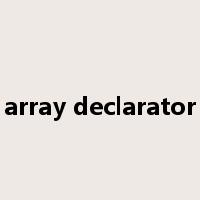 array declarator是什么意思