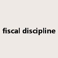 fiscal discipline是什么意思