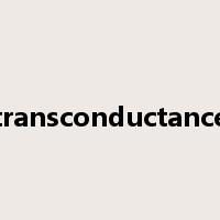transconductance是什么意思