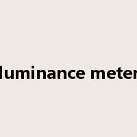 luminance meter是什么意思