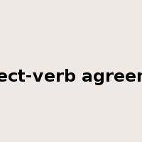 subject-verb agreement是什么意思