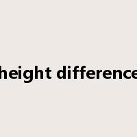 height difference是什么意思
