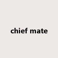 chief mate是什么意思