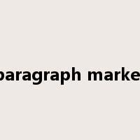 paragraph marker是什么意思