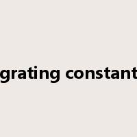grating constant是什么意思