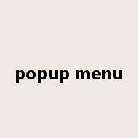 popup menu是什么意思
