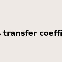 mass transfer coefficient是什么意思