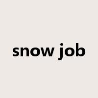 snow job是什么意思