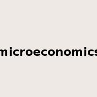microeconomics是什么意思