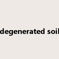 degenerated soil是什么意思