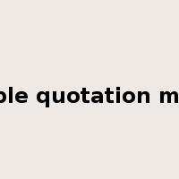 double quotation marks是什么意思