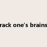 rack one's brains是什么意思