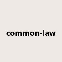 common-law是什么意思