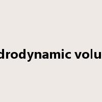 hydrodynamic volume是什么意思