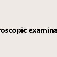 microscopic examination是什么意思