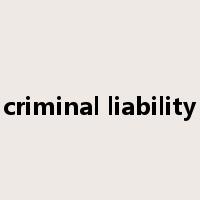 criminal liability是什么意思