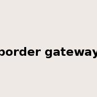 border gateway是什么意思