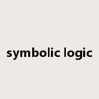 symbolic logic是什么意思