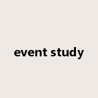 event study是什么意思