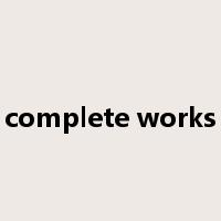complete works是什么意思