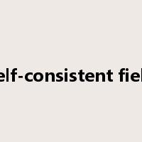 self-consistent field是什么意思