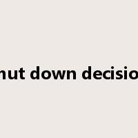 shut down decision是什么意思