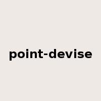 point-devise是什么意思