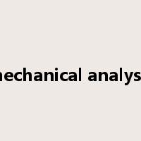 mechanical analysis是什么意思